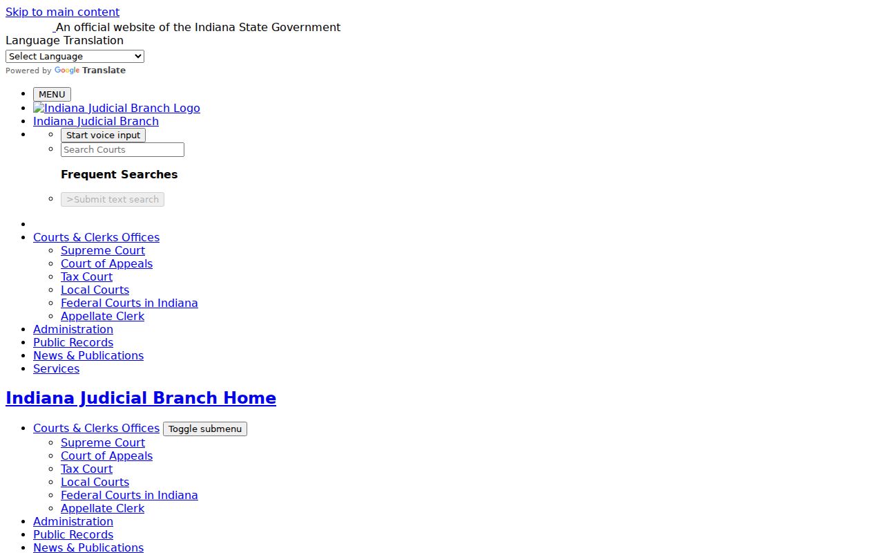 Official Starke County case search field and wildcard instructions