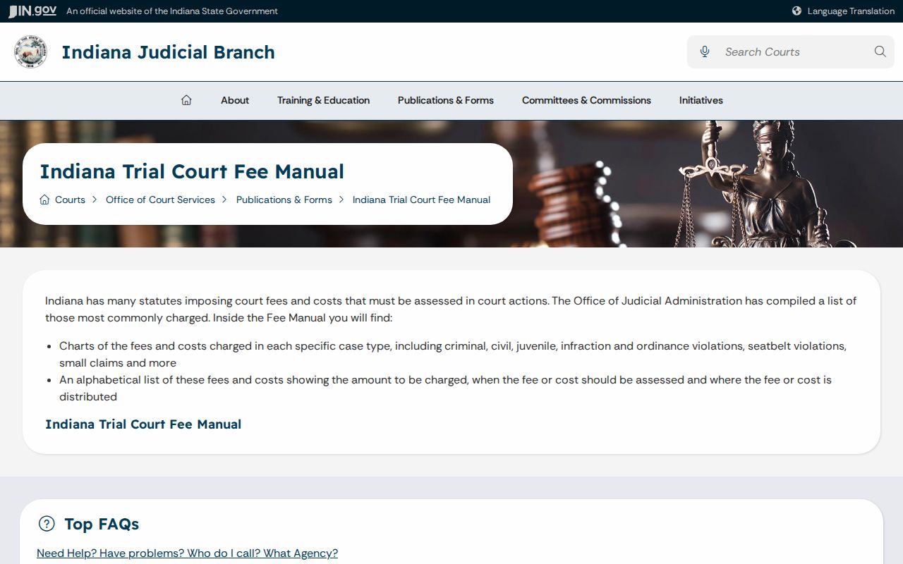 Starke County civil court docket fee manual source