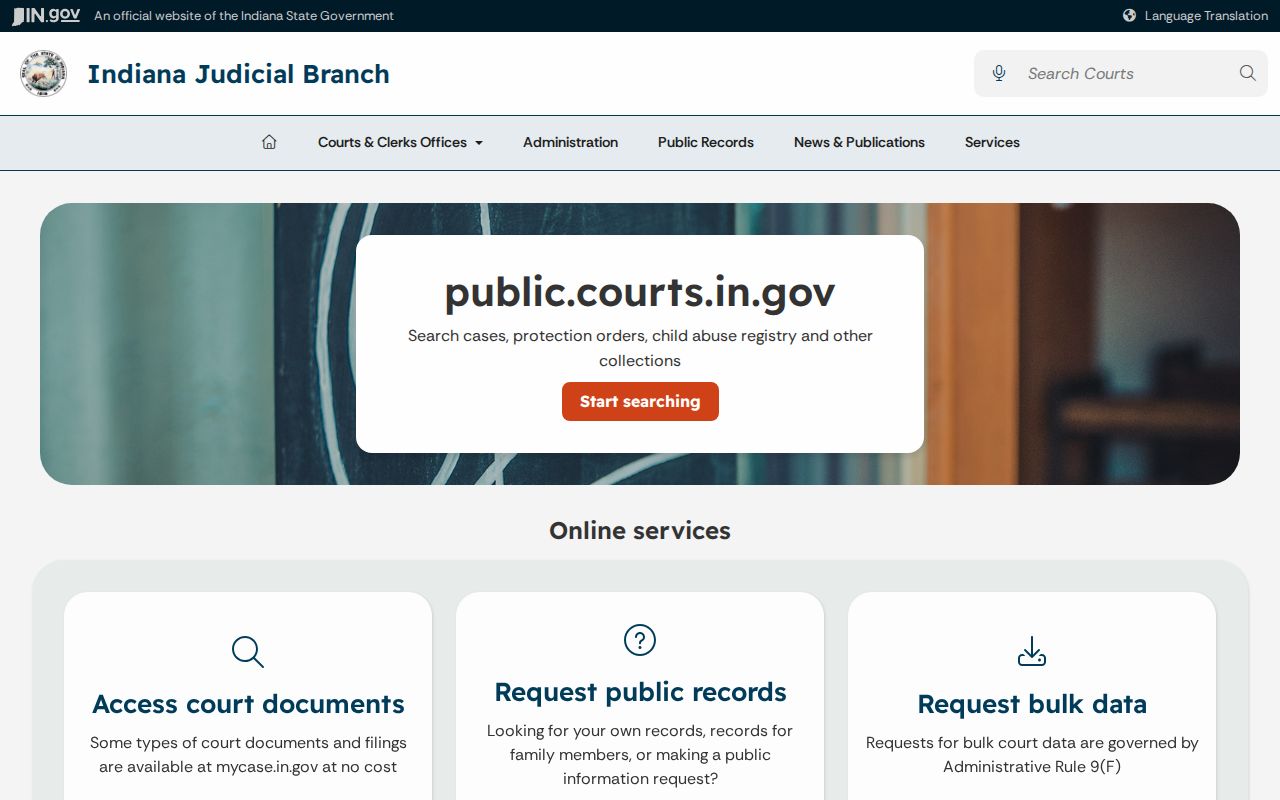 Starke County court records official access routes